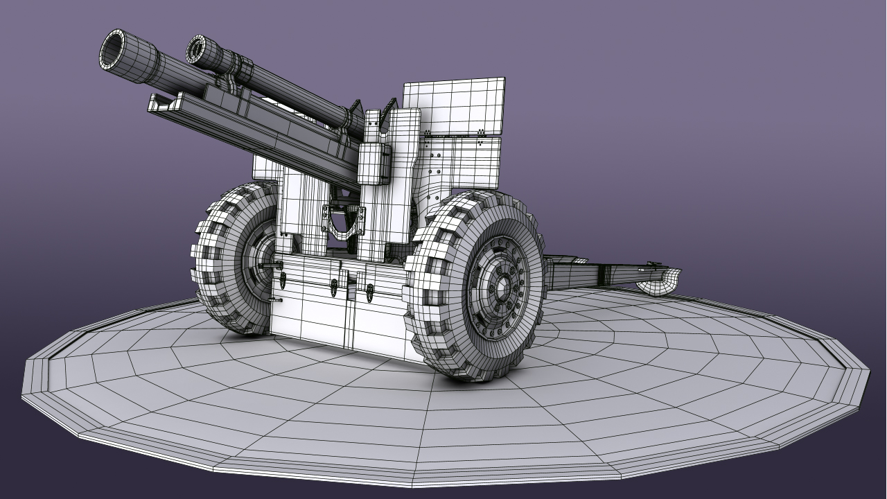 Howitzer M105 3D Model