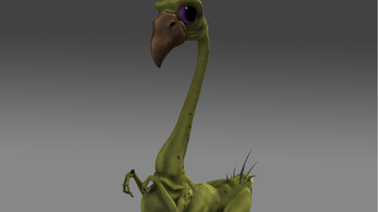Prehistoric Flamingo 3d Model
