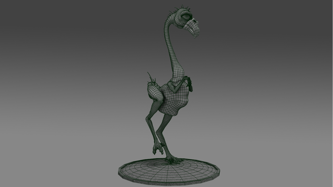 Prehistoric Flamingo 3d Model