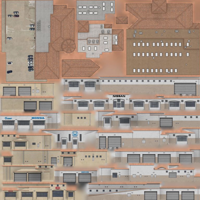 Dana Point Car Dealership Day Texture